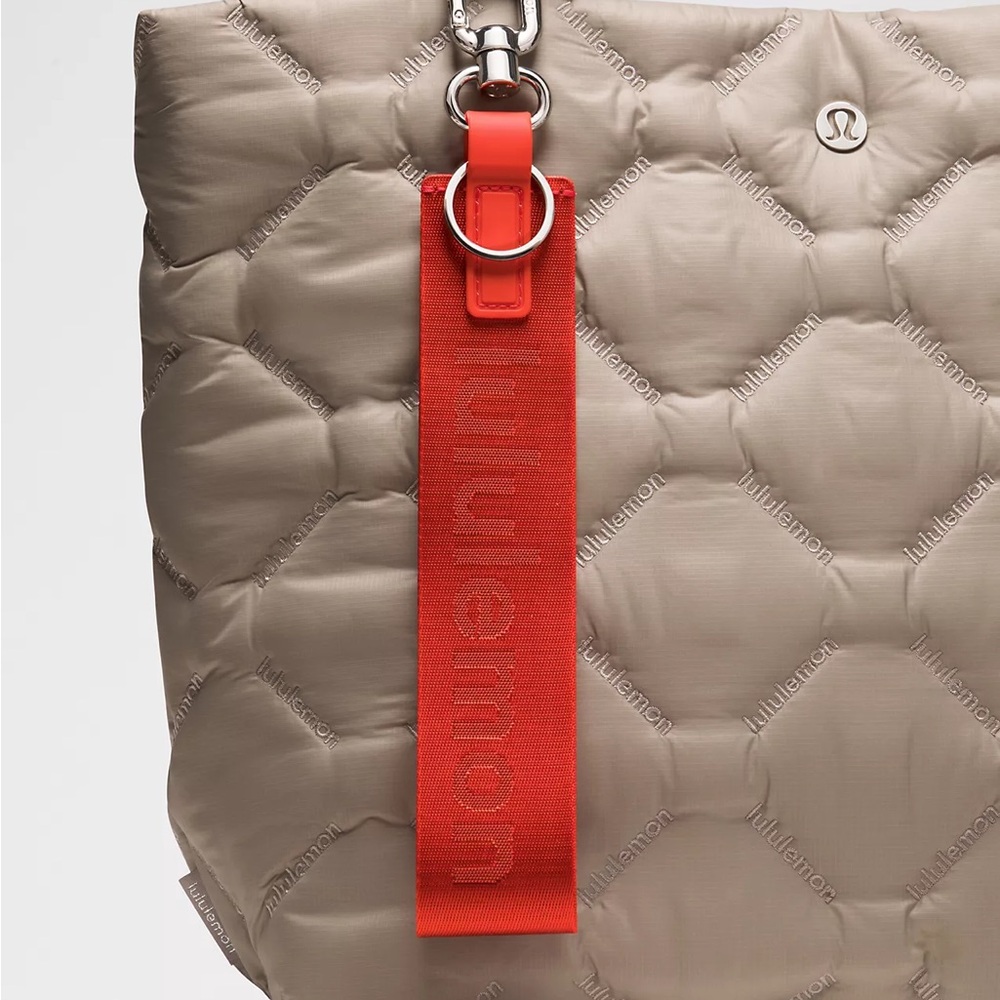 Lululemon Never Lost Keychain- Cherry Ember/Cranberry Charm/Silver